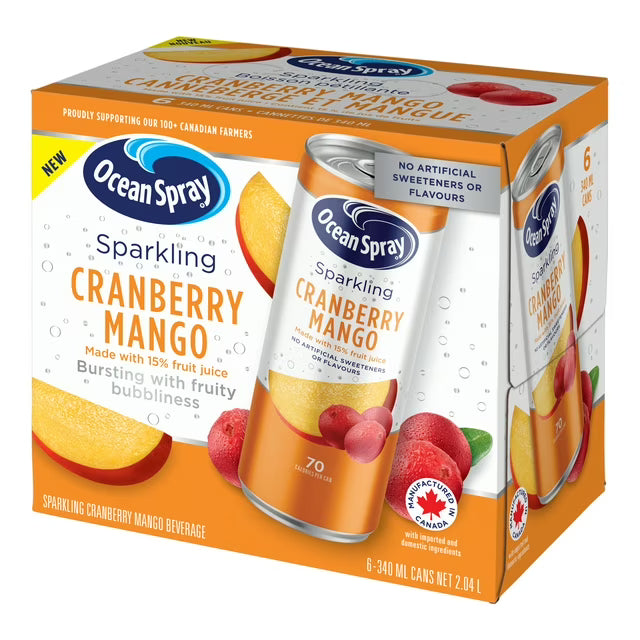 Ocean Spray Sparkling Cranberry Mango 6PK