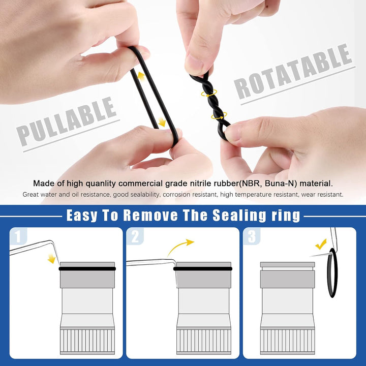 834-Piece Metric and SAE O-Ring Assortment with Picks and Bag - Just Closeouts Canada Inc.