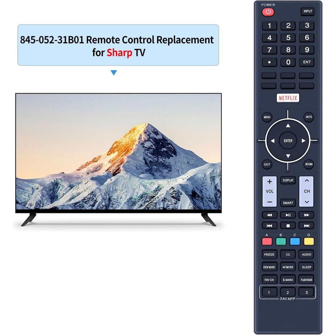 845-052-31B01 Replacement Remote for Sharp LC-60LE644U TV - Just Closeouts Canada Inc.