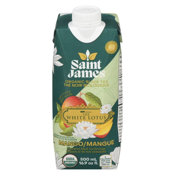 Saint James White Lotus Organic Black Tea, Mango 500ml