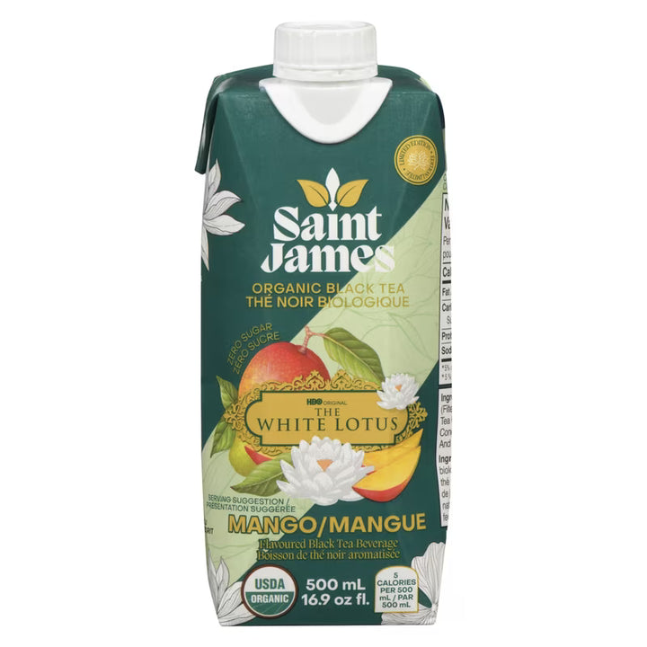 Saint James White Lotus Organic Black Tea, Mango 500ml