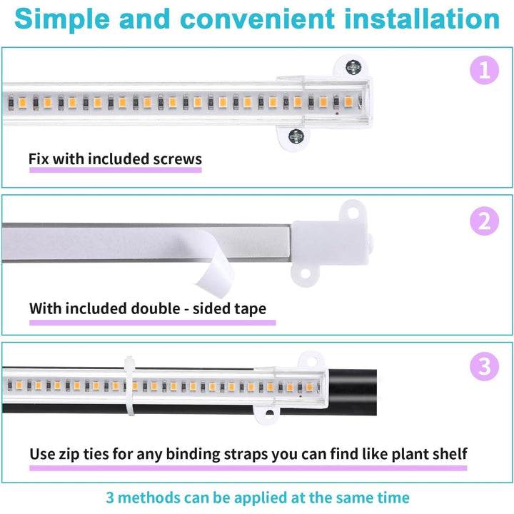 8.6" LED Grow Light Strips, 52 LEDs Plant Lights for Indoor Plants Full Spectrum 3500K with Timer 3/9/12 Hrs, 10 Dimmable Levels, Grow Lamp for Hydroponics Succulent 1 Pack - Just Closeouts Canada Inc.X004RROVQ7