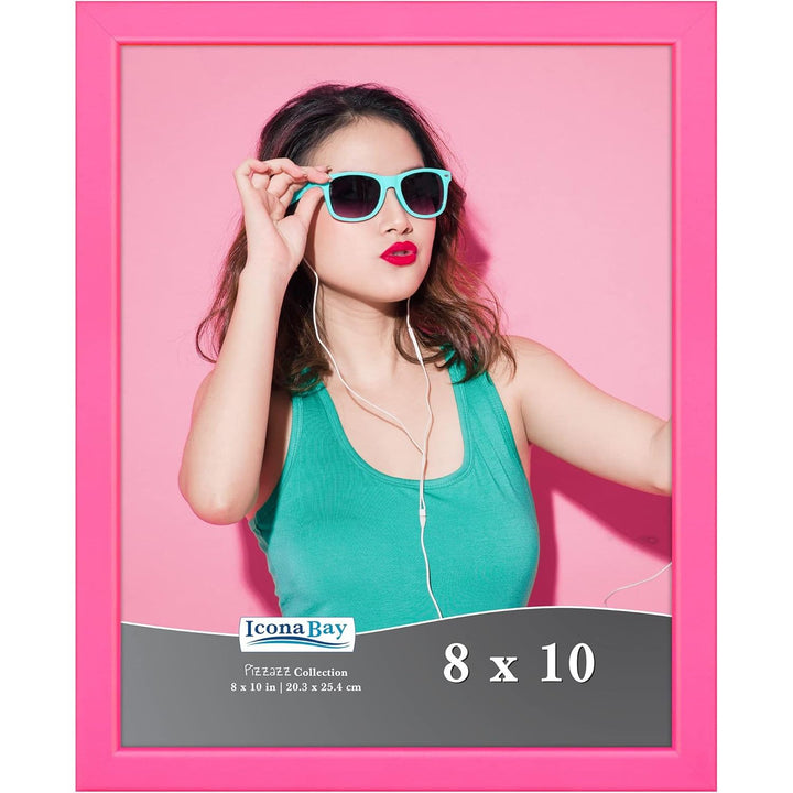 8x10 (20x25 cm) Picture Frame, Pink Colored Solid Wood Scandinavian Style Frame, 1PK - Just Closeouts Canada Inc.00810077986936