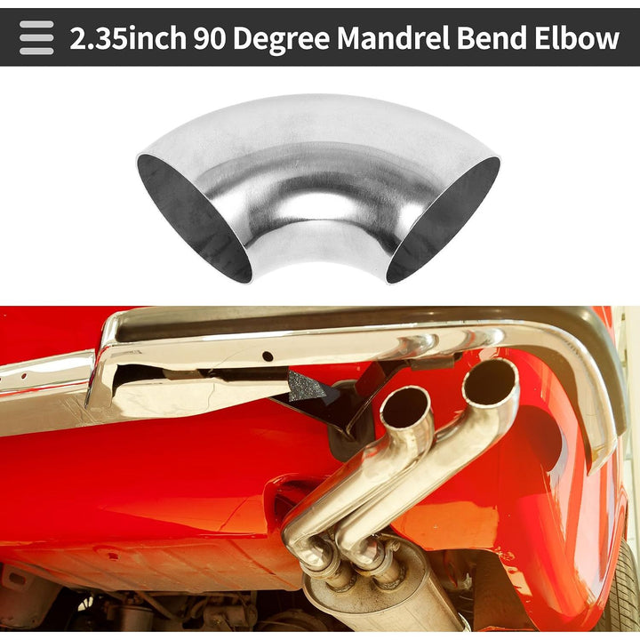 90° Stainless Steel Mandrel-Bend Exhaust Elbow, 2.35-Inch OD - Just Closeouts Canada Inc.