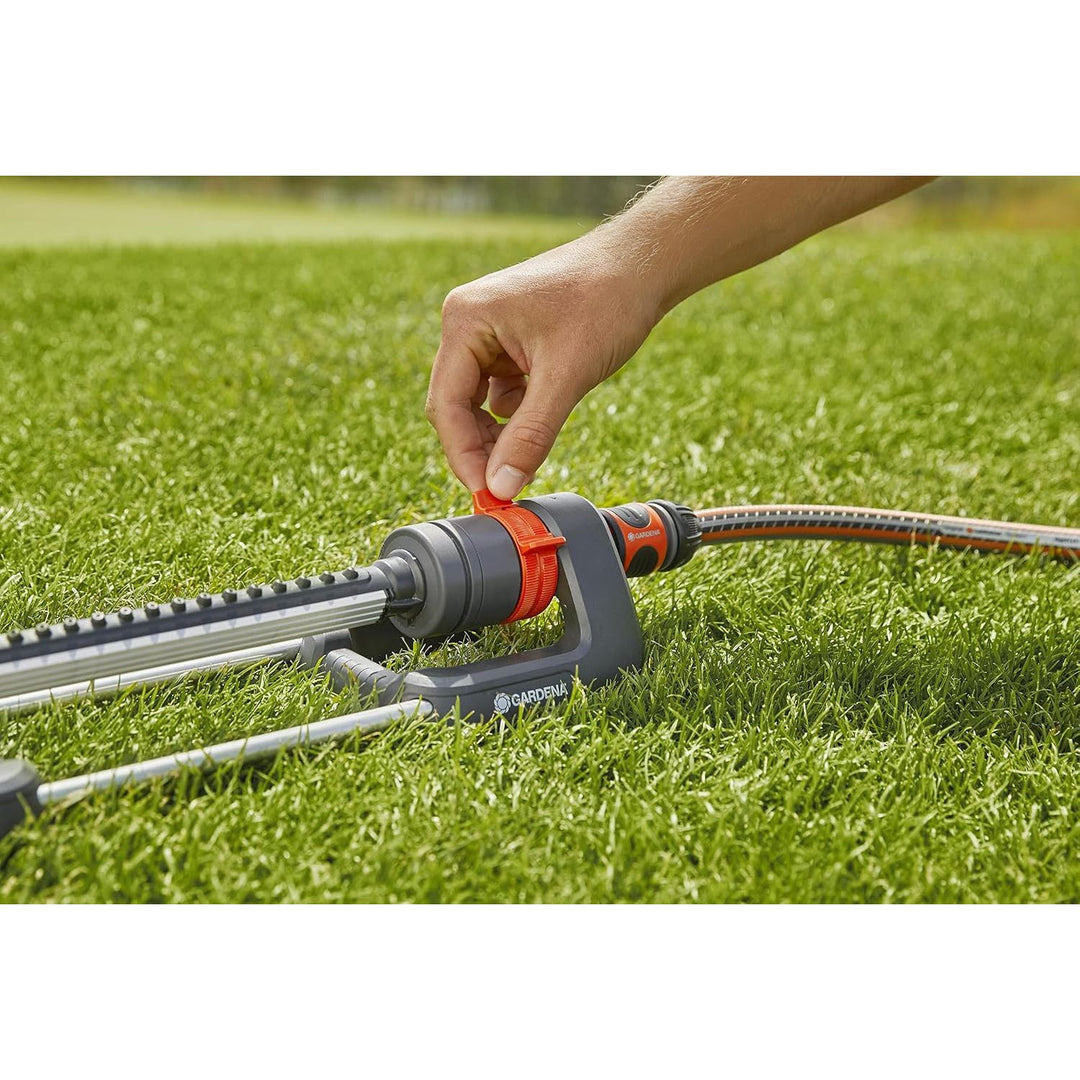 Gardena N2084FP Oscillating Sprinkler, Covers up to 3000 Sq. Ft., Adjustable, Precise and Puddle-Free Lawn Watering, Made in Germany