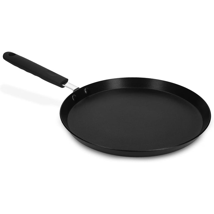 Navaris Pancake/Crepe Pan - 10" Diameter Nonstick Griddle - Skillet for Stove Frying Eggs and Crepes