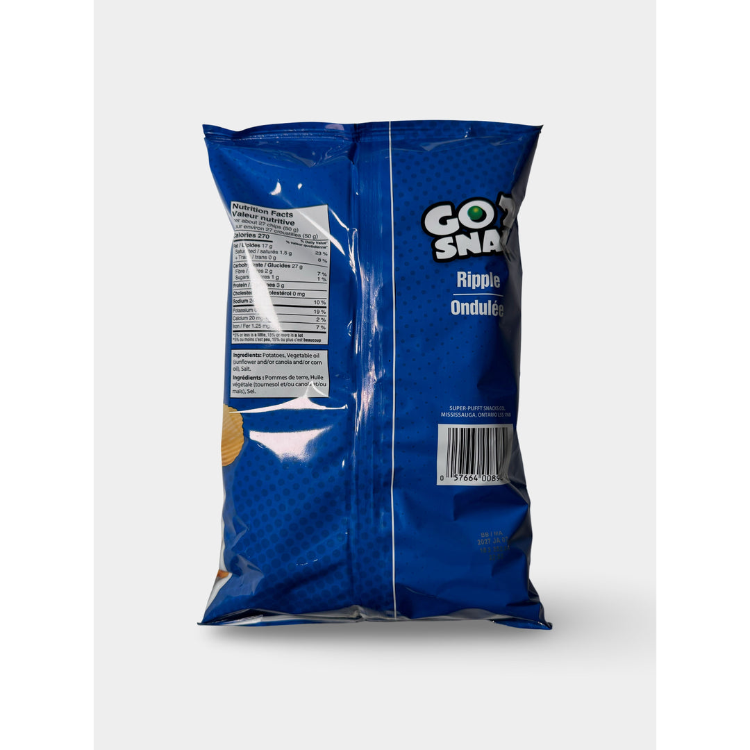 Go2Snax Ripple Potato Chips, 140g