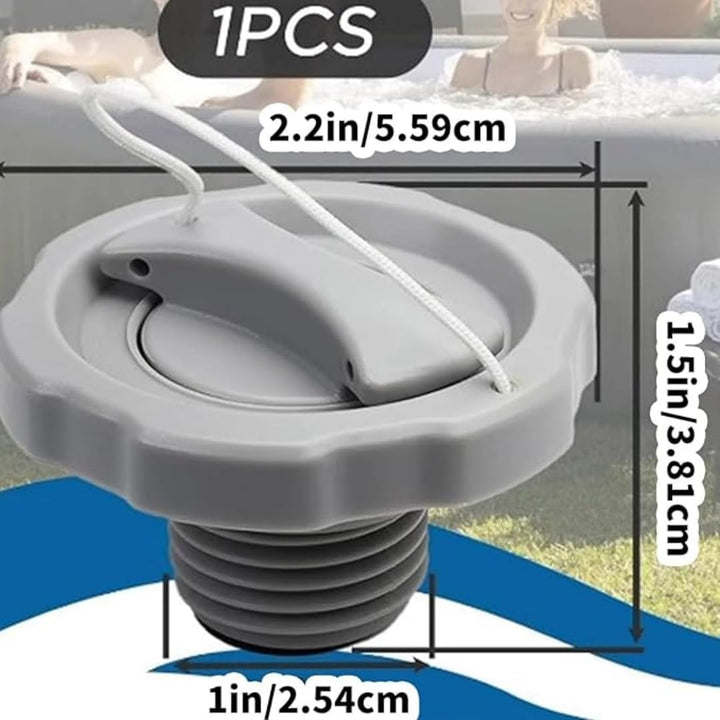 Gray P05767 inflatable spa air valve cap, view 1