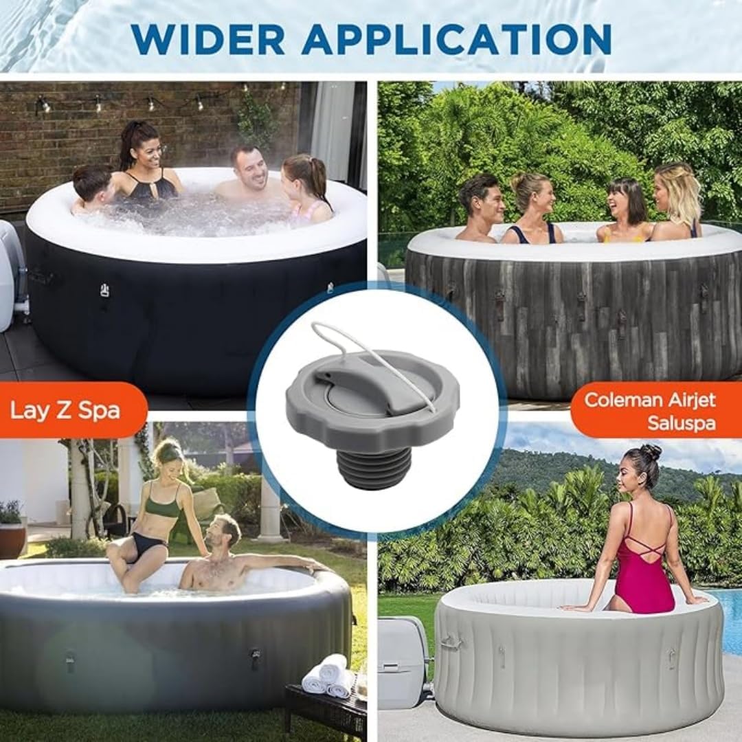 Gray P05767 inflatable spa air valve cap, view 6