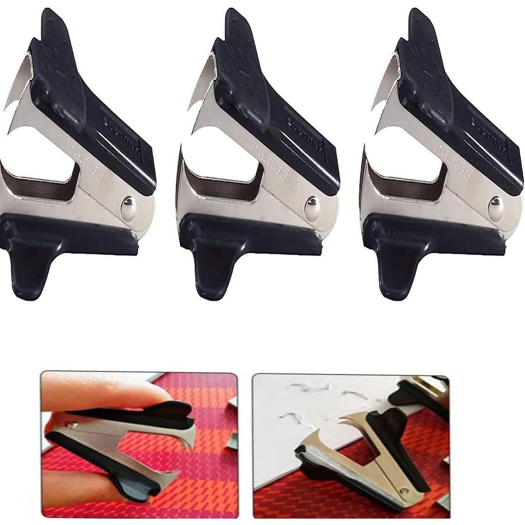 Three black claw-style staple removers, view 1