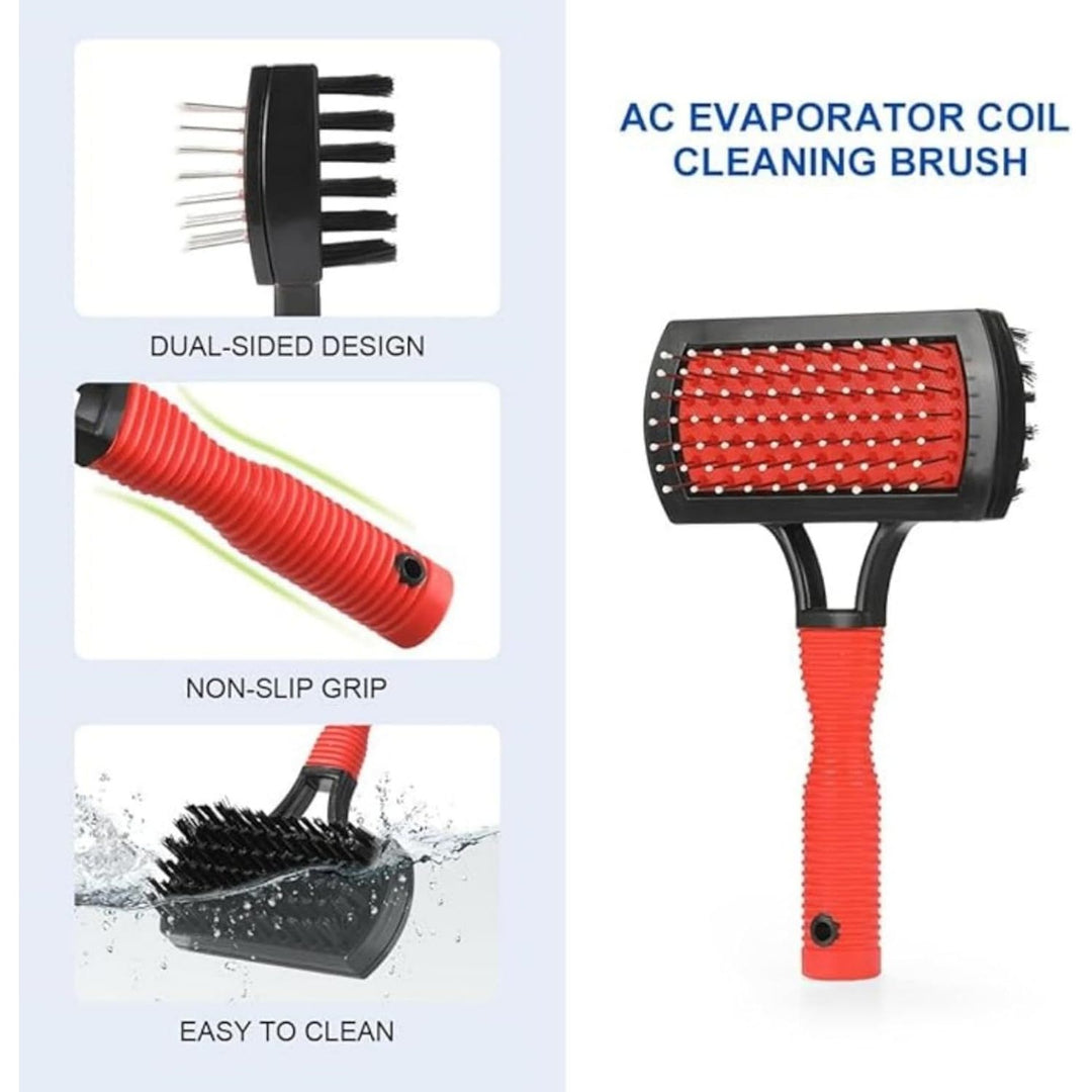 Two-piece air conditioner coil cleaning brush and fin comb kit, view 3