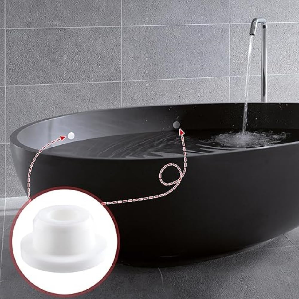 26-piece white silicone bathtub jet cover set, view 5
