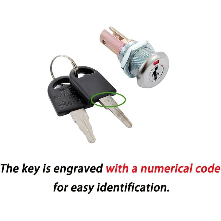 Two-piece cabinet and toolbox lock set with keys, view 3