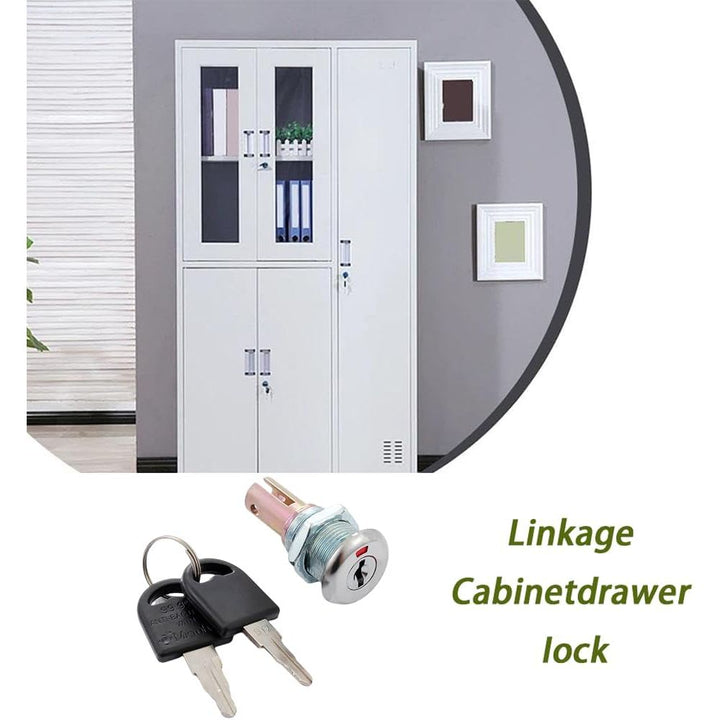 Two-piece cabinet and toolbox lock set with keys, view 6