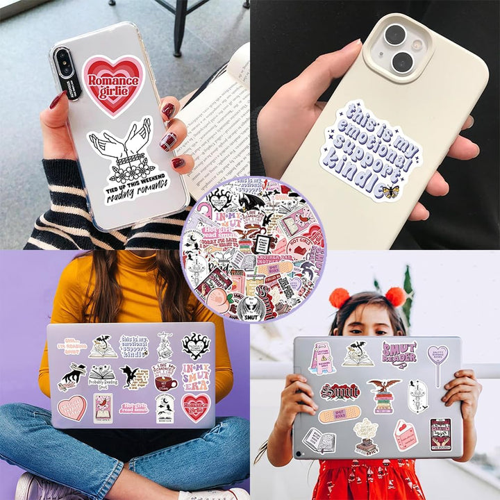 52-piece bookish reading sticker pack for adults, view 4