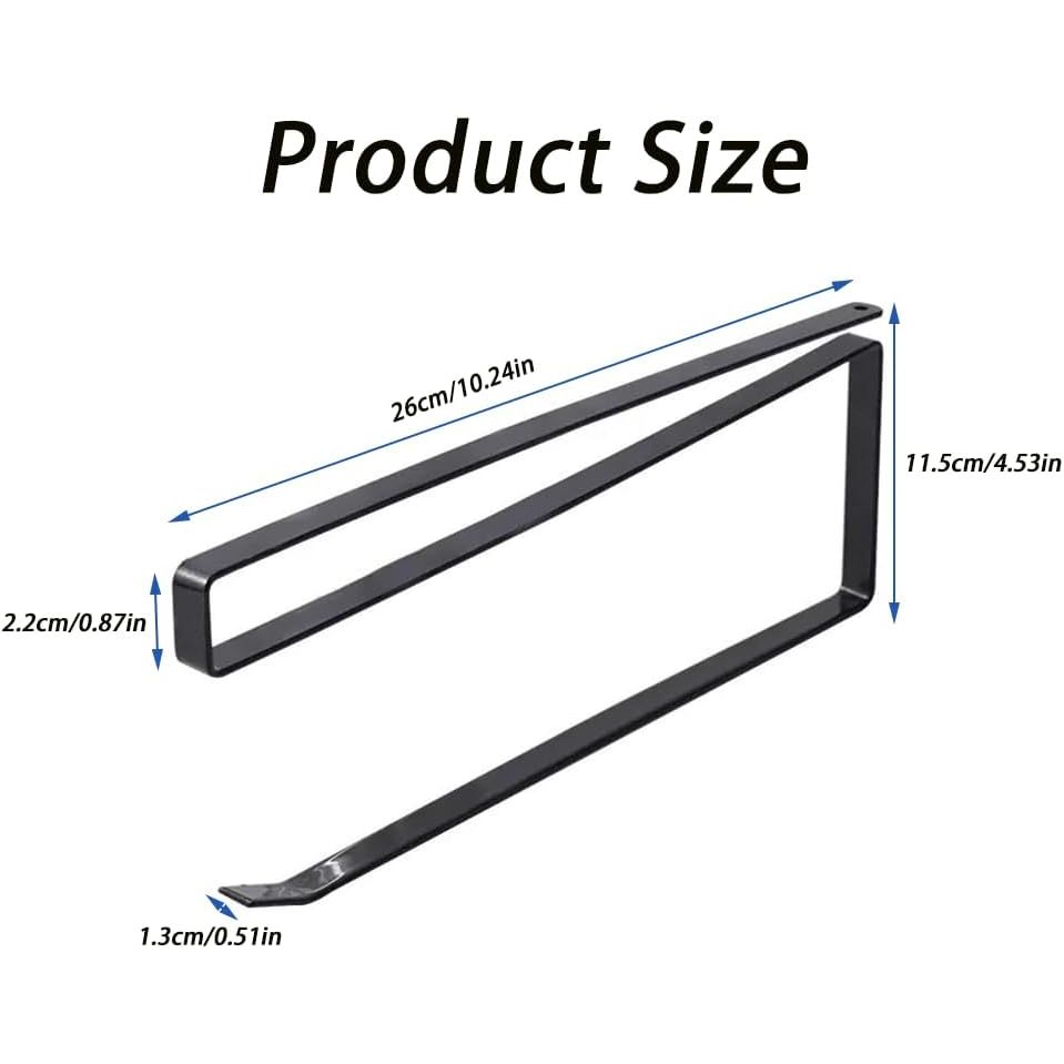 Black under-cabinet tumbler lid and paper towel holder, view 2