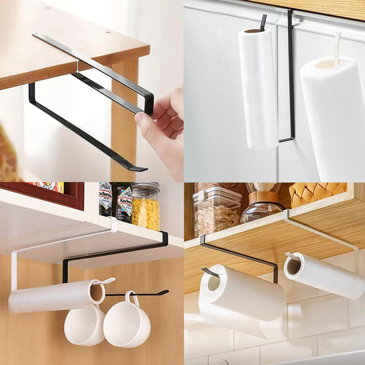 Black under-cabinet tumbler lid and paper towel holder, view 6