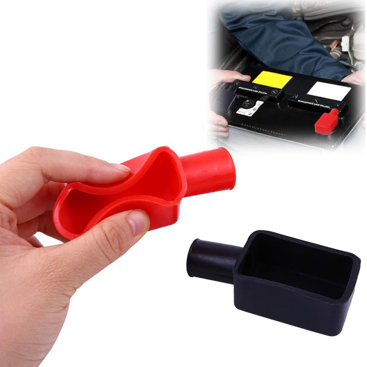 12-piece red and black battery terminal cover set, view 3