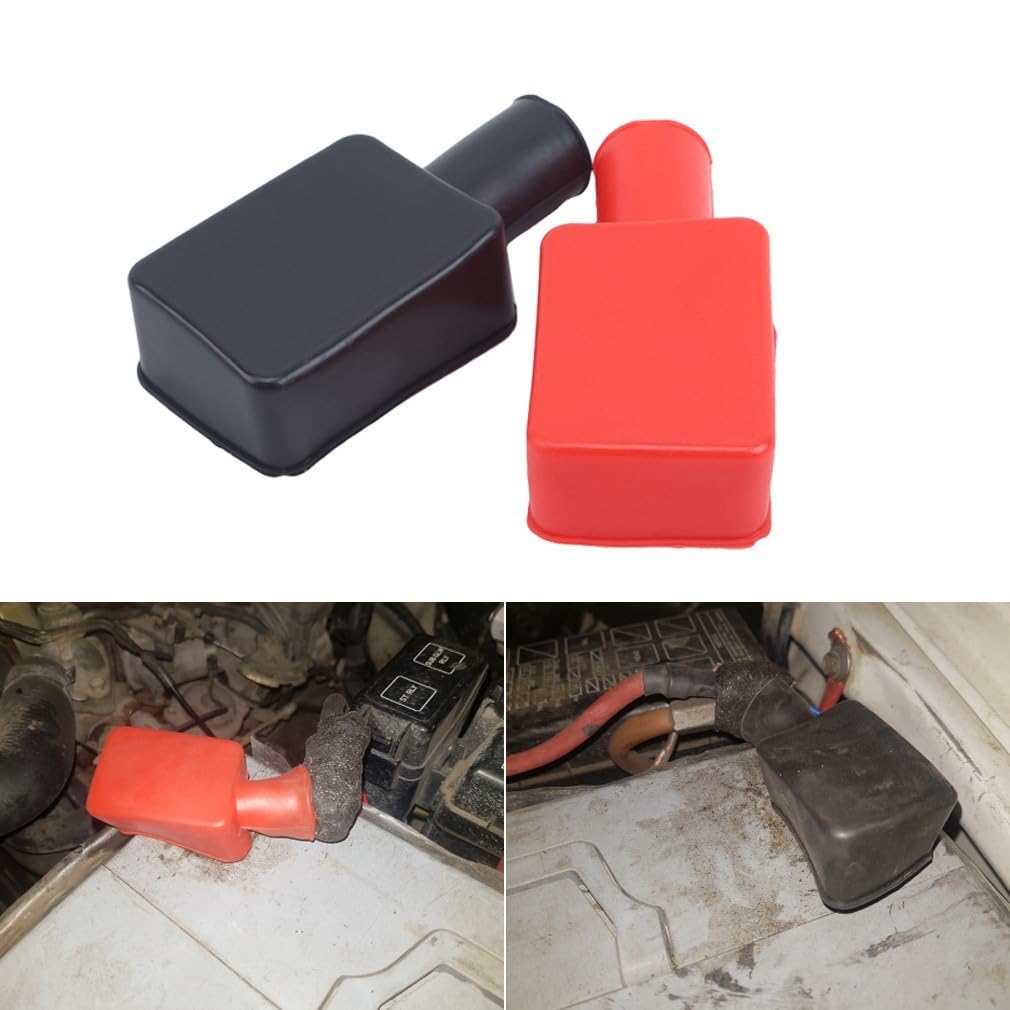 12-piece red and black battery terminal cover set, view 4