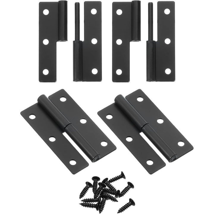 Black 2.5-inch left-handed lift-off hinges, view 1