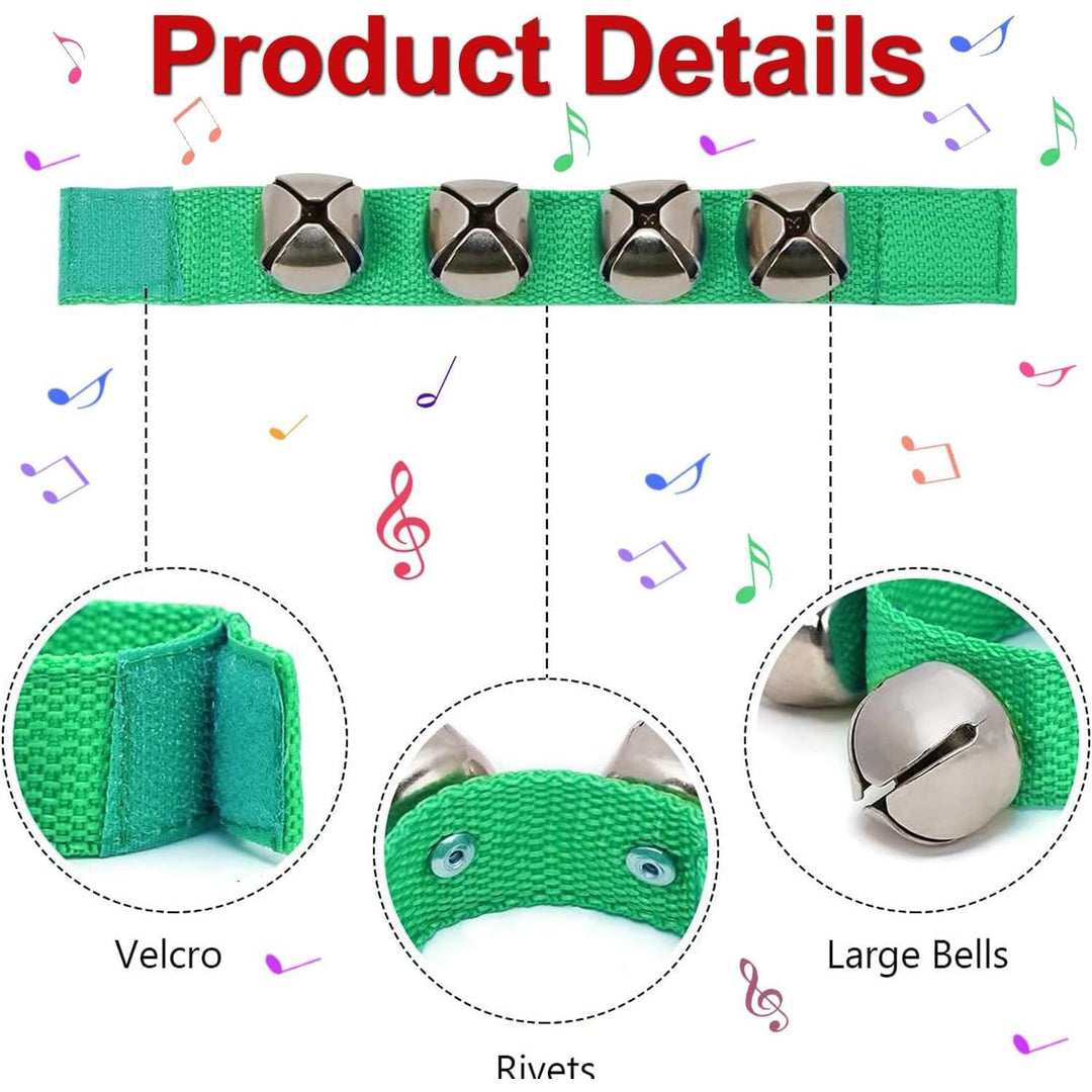 Red and green wearable jingle bell straps, photo 3