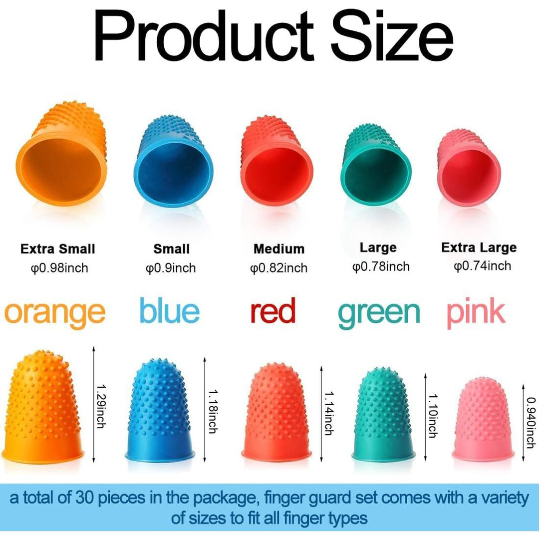 Assorted-colour reusable rubber fingertip caps, photo 2