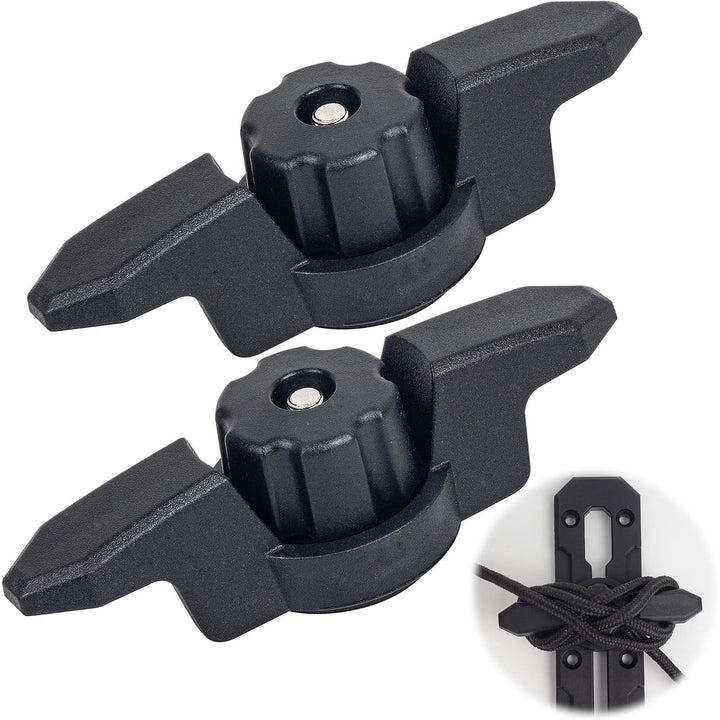 Black kayak track-mount anchor rope cleats, photo 1