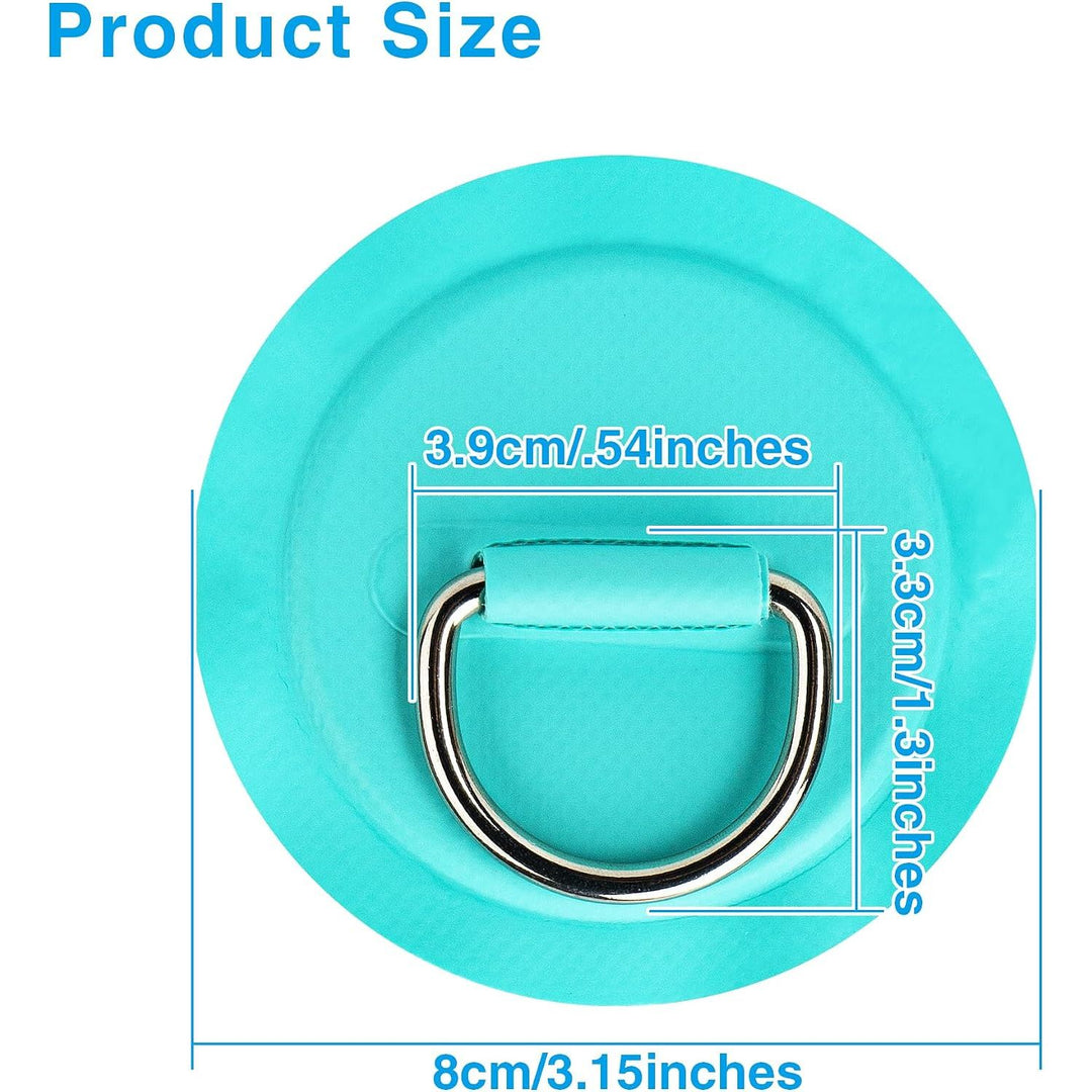 Green paddle board D-ring patch and bungee kit, photo 2