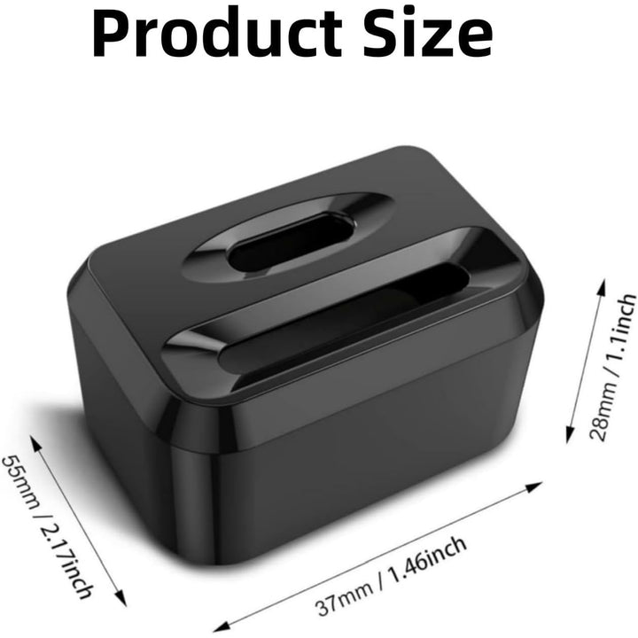 Black seat-buckle guard covers, view 2