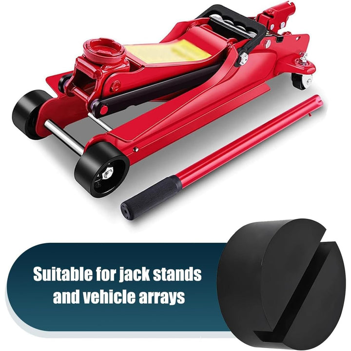Black slotted vehicle jack pads, view 5