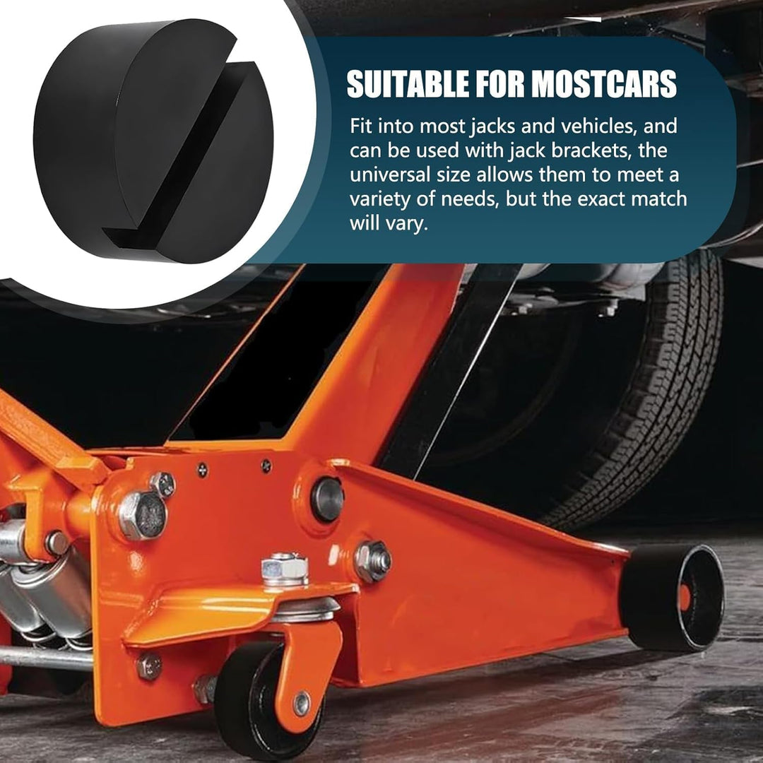 Black slotted vehicle jack pads, view 6