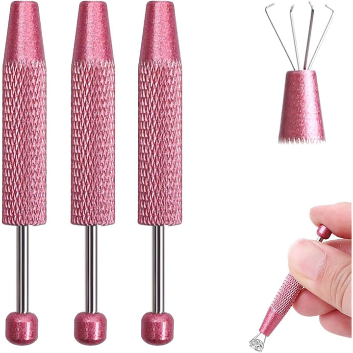 Three four-claw small-item pickup tools, view 1