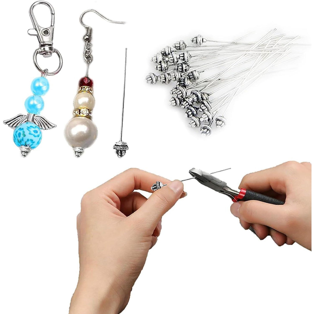 300 Gold and Silver Ball-Head and Flower-Head Jewelry Pins, view 2