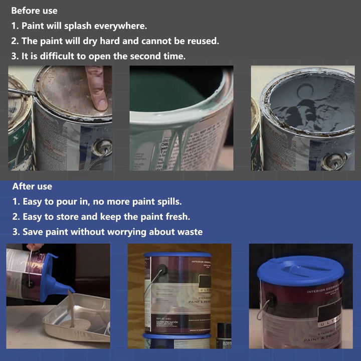 2 Paint-Can Pour Spout Lids for Standard 1-Gallon Cans, view 3