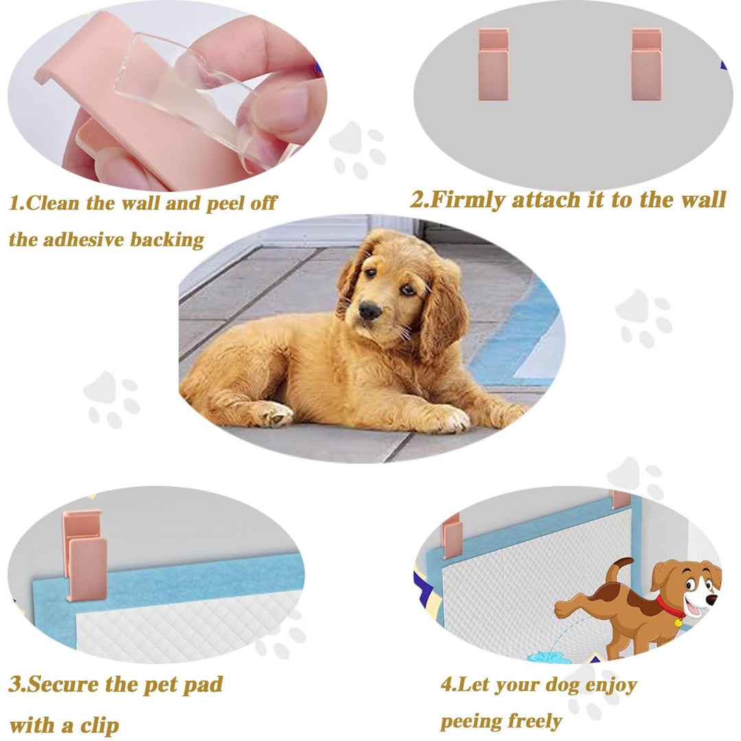 Six white dog pee-pad leg holders, view 3