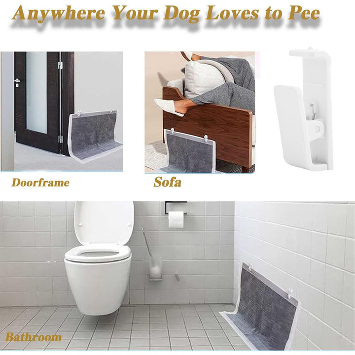 Six white dog pee-pad leg holders, view 4