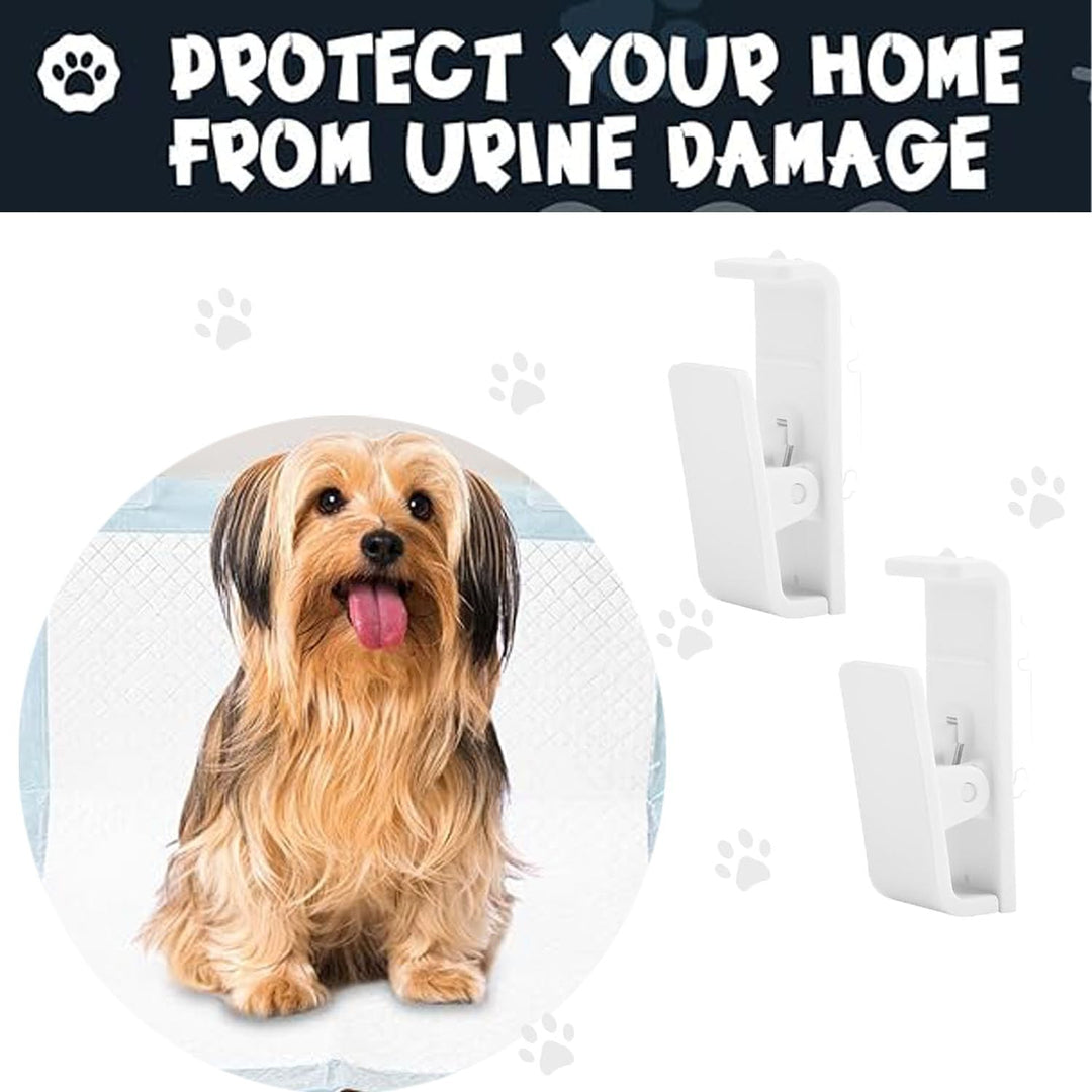 Six white dog pee-pad leg holders, view 5