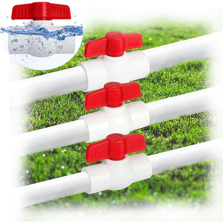 5 Red-Handle 1/2-Inch PVC Water Ball Valves, image 5