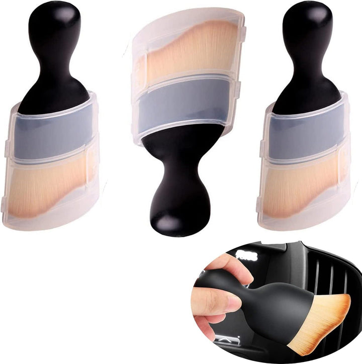 3 Soft-Bristle Car Interior Detailing Brushes, image 1