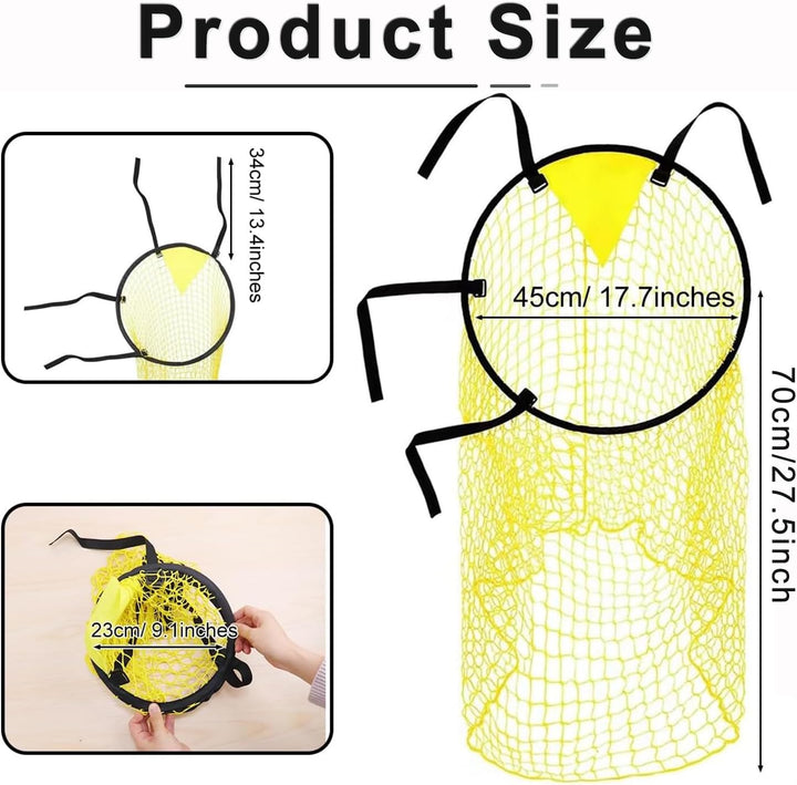 3 Yellow 45 cm Soccer Goal Target Nets, image 2