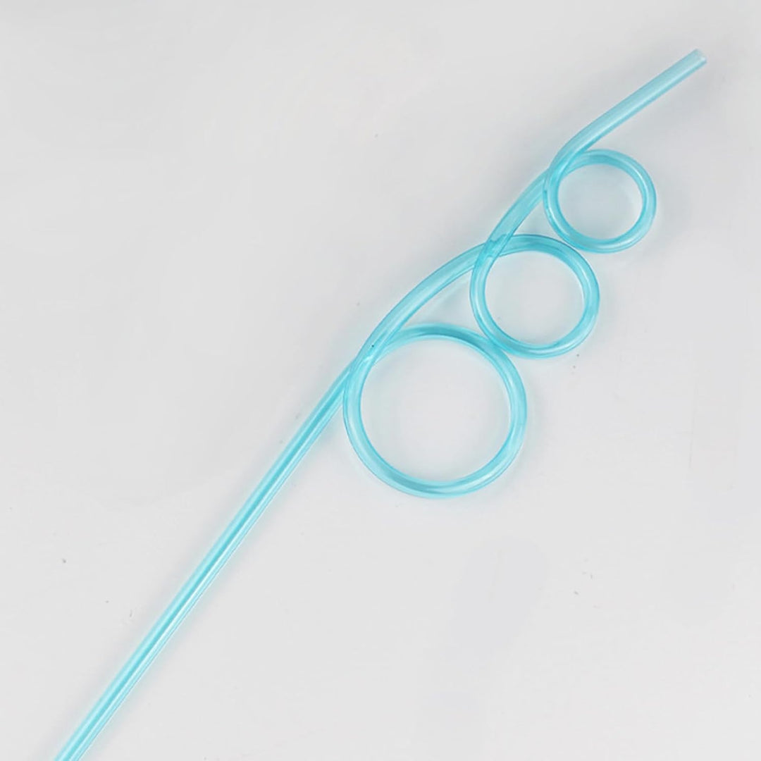 30 Assorted Reusable Curly Party Straws, image 4