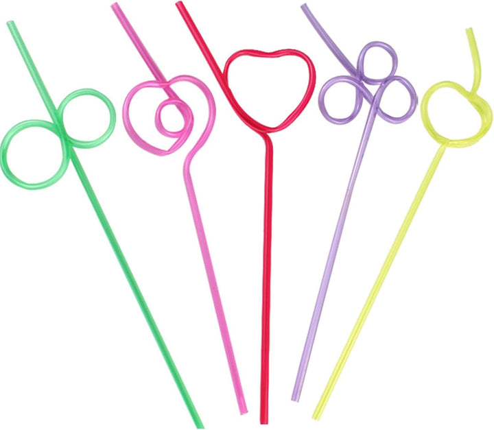 30 Assorted Reusable Curly Party Straws, image 5