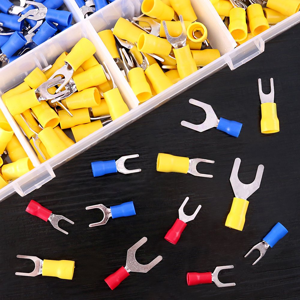 240 Insulated Fork and Spade Crimp Terminals, 3 Wire Gauges, image 5
