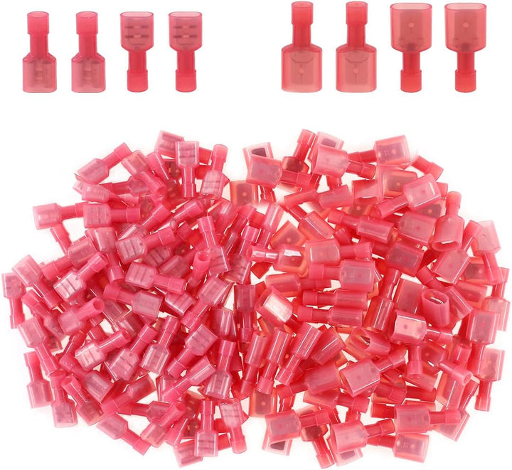 100 Fully Insulated Male and Female Spade Crimp Terminals, image 1
