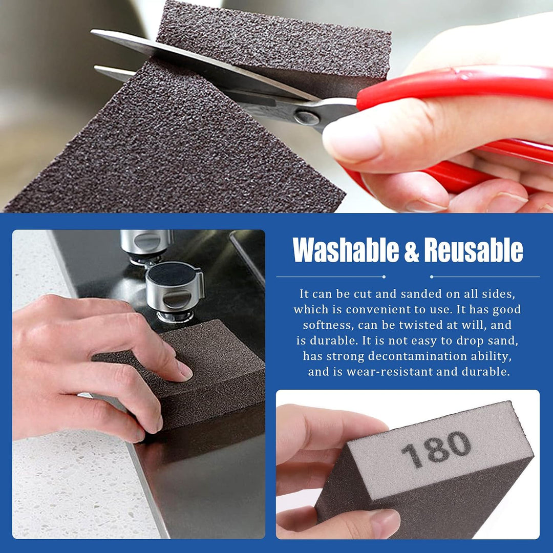 16-Piece 180-Grit Sanding Sponge and Brush Kit, image 4