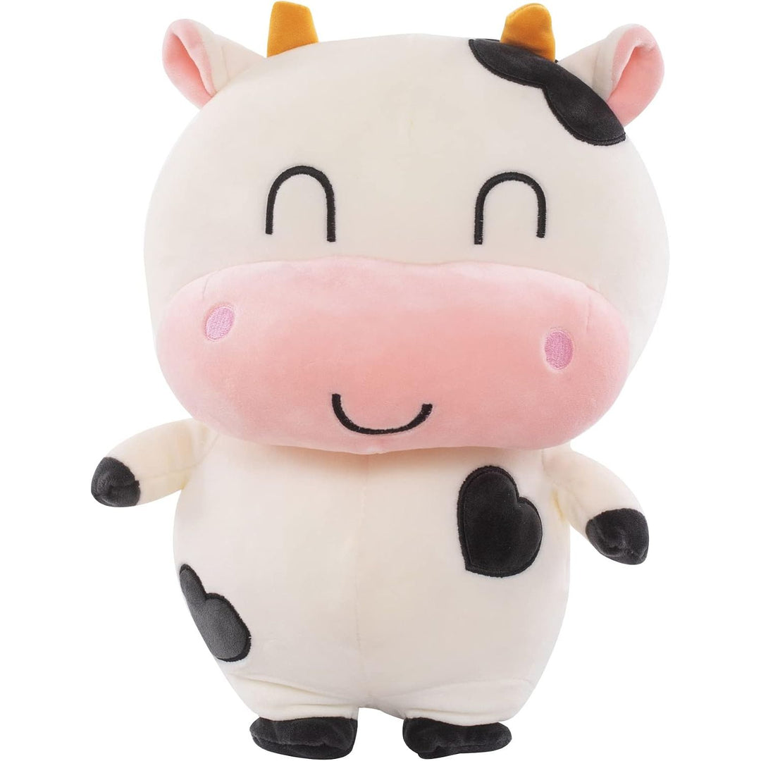 Black and white cow plush toy, 12 inch