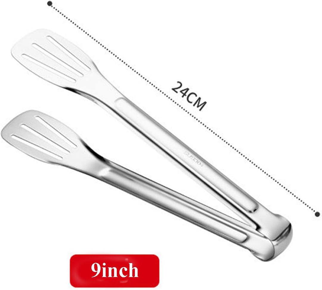 Mid-size stainless steel serving tong