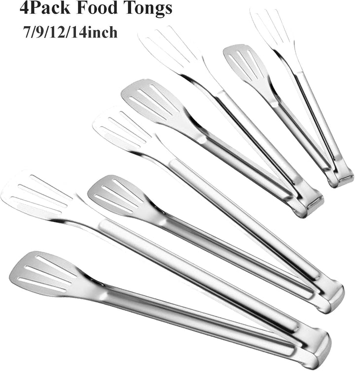 Four-piece tong set, nominal 7, 9, 12 and 14 inch lengths