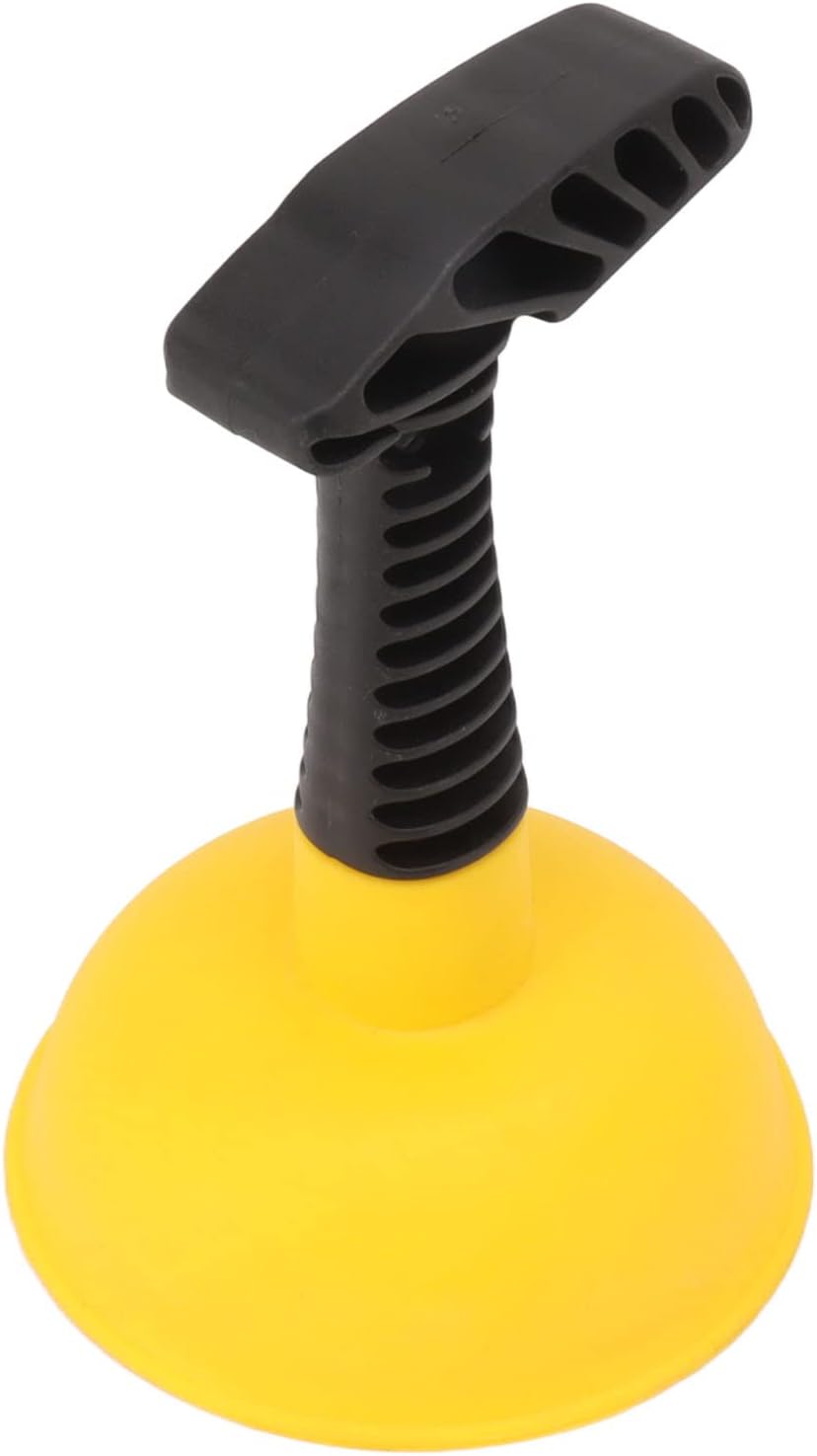 assembled yellow mini drain plunger side view
