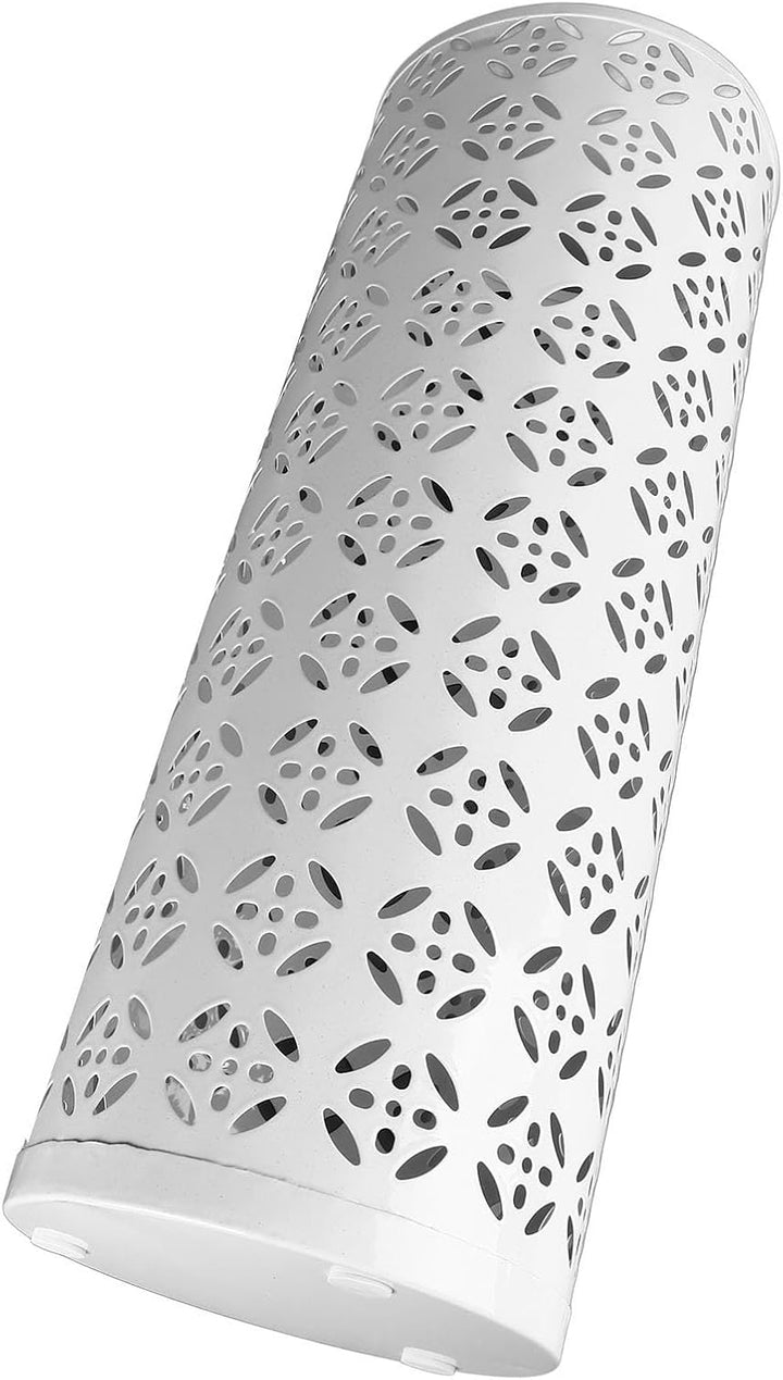 white umbrella stand angled base view